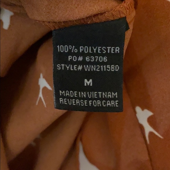 Button down burnt orange top - Picture 4 of 4